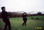 "Testing" old Russian guns in Fort Ross, Ca. 2001